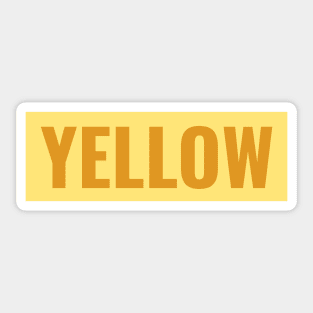 Yellow text simple classic typography Sticker